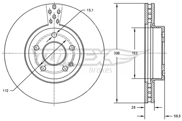 Brzdový kotúč TOMEX Brakes
